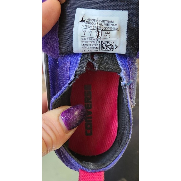 Converse Chuck Taylor All Star Lizard Casual Sneakers Size 4 baby - Picture 7 of 11